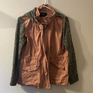 Love Tree two tone jacket with removable hood size medium